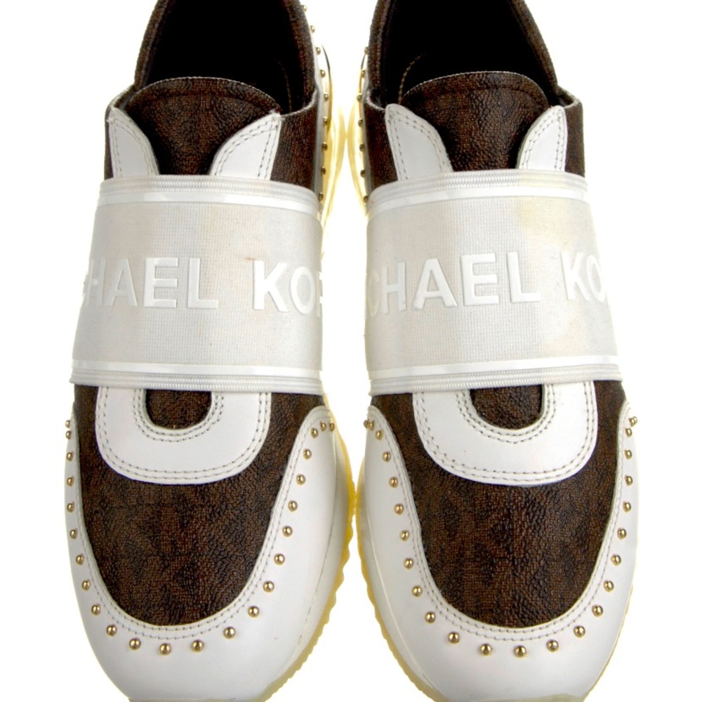 Size 8.5 Authentic MICHAEL KORS Leather Sneakers VGUC
